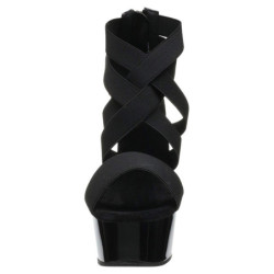 Nero banda elasticizzata 15 cm DELIGHT-669 scarpe da donna pleaser