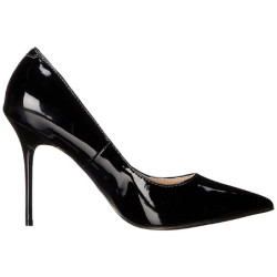 Black Shiny 10 cm CLASSIQUE-20 pointed toe stiletto pumps