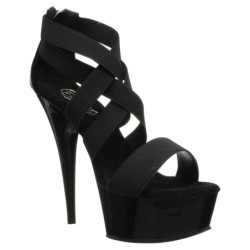 Black elasticated band 15 cm DELIGHT-669 pleaser women's shoes