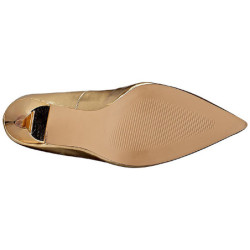 Gold Leatherette 10 cm CLASSIQUE-20 pointed toe stiletto pumps