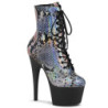 Silver Snake pattern 18 cm ADORE-1020SP Exotic pole dance ankle boots