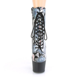 Silver Snake pattern 18 cm ADORE-1020SP Exotic pole dance ankle boots