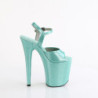 Turquoise 20 cm FLAMINGO-809GP glitter platform sandals shoes
