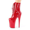 Rosso Verniciata 23 cm INFINITY-1020 tacchi estremi - stivaletti più plateau alto