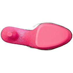 Pink 18 cm ADORE-701UVG neon platform mules womens