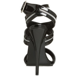 Nero Vernice 15 cm DOMINA-119 Sandali high heels con tacchi