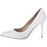White Shiny 10 cm CLASSIQUE-20 pointed toe stiletto pumps