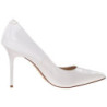 Bianco Vernice 10 cm CLASSIQUE-20 scarpe tacchi a spillo con punta