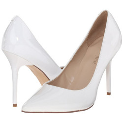 White Shiny 10 cm CLASSIQUE-20 pointed toe stiletto pumps