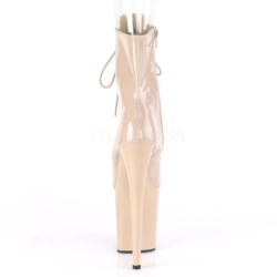Beige Verniciata 20 cm FLAMINGO-1021 stivaletti con plateau suola donna