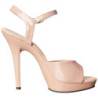 Beige Shiny 13 cm Fabulicious LIP-109 High Heels Platform