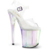 Transparent 20 cm FLAMINGO-808HT Hologram platform high heels shoes