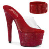 Red 18 cm 712RS pleaser high heels ankle cuff rhinestone platform