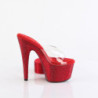 Red 18 cm 712RS pleaser high heels ankle cuff rhinestone platform
