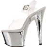 Trasparente 18 cm ADORE-708 Cromo Plateau Tacchi Alti a Spillo