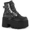 Nero Vegano 9 cm ASHES-55 stivaletti demoniacult con plateau