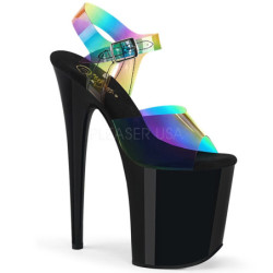 Black 20 cm FLAMINGO-808RB Pole dancing sandals