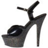 Black 15 cm KISS-209MG High Heels Glitter Platform