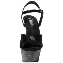 Nero 15 cm KISS-209MG Brillare Plateau Tacchi Alti a Spillo