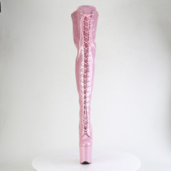 Glitter Rosa 20 cm FLAMINGO-3020GP stivali sopra il ginocchio con stringati