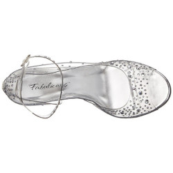 Trasparente Cristallo 11,5 cm CLEARLY-430RS Sandali da Sera con Tacco