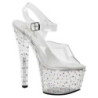 Trasparente 18 cm STARDANCE-708 Strass Plateau Tacchi Alti