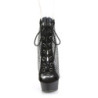 Rhinestones mesh fabric 15 cm DELIGHT lace up ankle boots in black