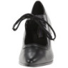 Black Leatherette 7 cm vintage VICTORIAN-03 Pumps with low heels