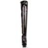 Black Patent 15,5 cm DELIGHT-3017 Platform Thigh High Boots