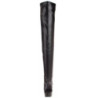 Black Leatherette 15,5 cm DELIGHT-3017 Platform Thigh High Boots