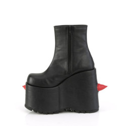 Vegan black 18 cm SLAY-77 alternative emo ankle boots platform