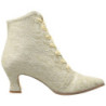 Beige 12 cm VICTORIAN-30 Stivaletti Stringati Tacco Alto Donna