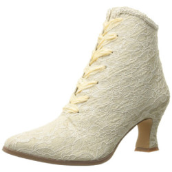 Beige 12 cm VICTORIAN-30 Stivaletti Stringati Tacco Alto Donna