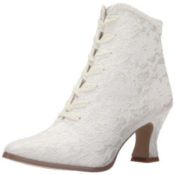 Bianco 12 cm VICTORIAN-30 Stivaletti Stringati Tacco Alto Donna