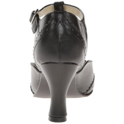 Nero Ecopelle 7,5 cm retro vintage FLAPPER-26 scarpe décolleté con tacchi bassi