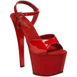Rosso Vernice 18 cm Pleaser SKY-309 Tacchi Alti Plateau