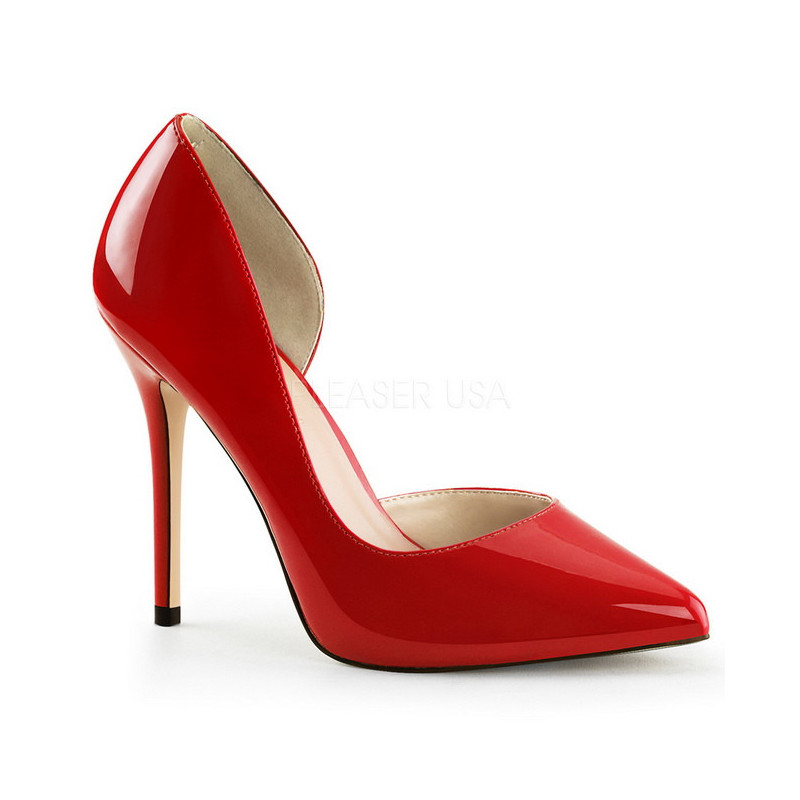 Red Shiny 13 cm AMUSE-22 Pumps High Heels for Men