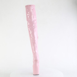 Patent 20 cm CRAZE-3000 Heelless platform overknee boots pony heels rose