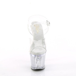 Transparent 18 cm FLASHDANCE LED light platform stripper high heel shoes