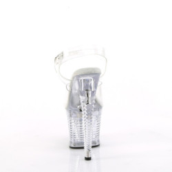 Transparent 18 cm FLASHDANCE LED light platform stripper high heel shoes