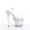 Transparent 18 cm FLASHDANCE LED light platform stripper high heel shoes