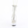 DELIGHT - 15 cm pleaser high heels ankle boots strass transparent