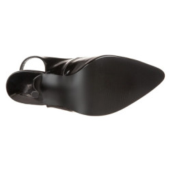 Black Shiny 13 cm SEDUCE-317 slingback pointed toe pumps high heels