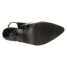 Black Shiny 13 cm SEDUCE-317 slingback pointed toe pumps high heels