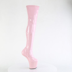 Patent 20 cm CRAZE-3000 Heelless platform overknee boots pony heels rose