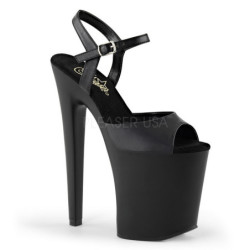 Black Leatherette 20 cm XTREME-809 High Heels Platform