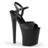 Black Leatherette 20 cm XTREME-809 High Heels Platform