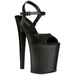 Black Leatherette 20 cm XTREME-809 High Heels Platform