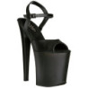 Black Leatherette 20 cm XTREME-809 High Heels Platform