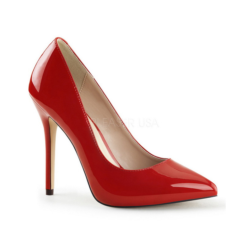Red Shiny 13 cm AMUSE-20 Pumps High Heels for Men